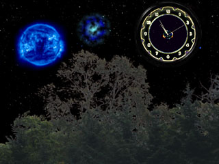 Starry Sky - Skin for ClockWallpaper - Clock and Wallpaper for your Desktop