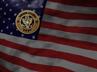 US Army - Skin for ClockWallpaper - Clock and Wallpaper for your Desktop - Clock with symbolics of the American army on a background of the American flag.